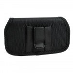 Wholesale Extendable Horizontal Vinyl Belt Pouch Large 23 Fits Galaxy S22 Plus and more (Black)
